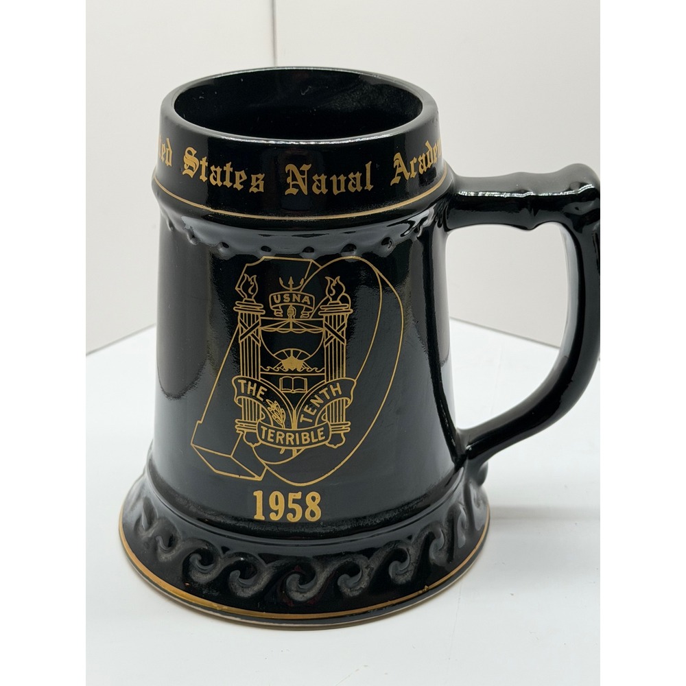 Vintage USNA 1958 United States Naval‎ Academy Balfour Ceramic Stein Mug Jim